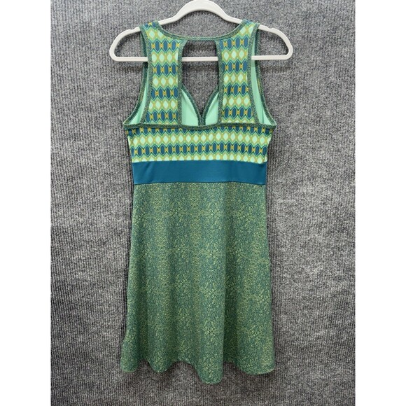 Marmot Becca Dress Medium Green Blue Sleeveless Fit Flare V-Neck Active Outdoor - Picture 3 of 9